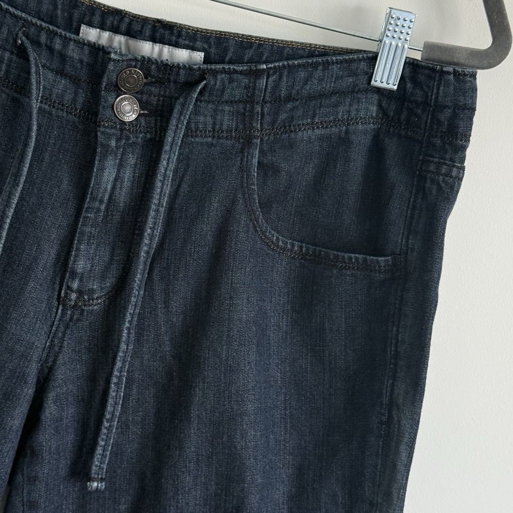 Old Navy Mid Rise Crop Wide Leg Blue Jeans 12 Clean Girl Scandi Street Dark Wash - Picture 2 of 16